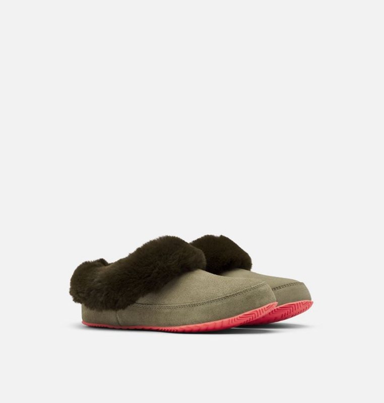 Womens Slippers Olive - Sorel Go™ - Coffee Run - 625-EQWYUX